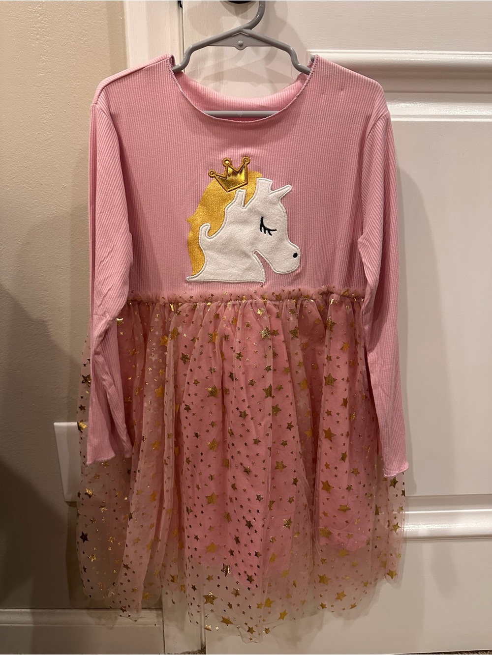 Pink Girls' Unicorn Tulle Dress